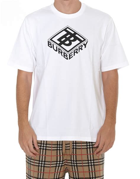 burberry white embroidered logo t-shirt|burberry print t shirt.